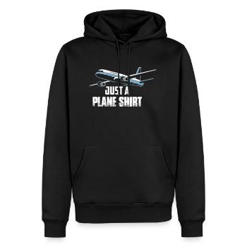 Juste une chemise d’avion pilote de ligne aviation - Sweat à capuche Premium bio Homme - noir - Devant - Nico (187cm)