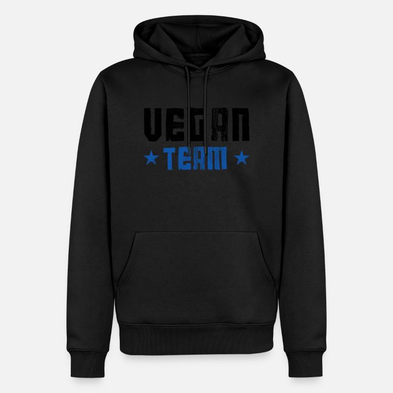 Équipe végétalienne - Sweat à capuche Premium bio Homme - noir