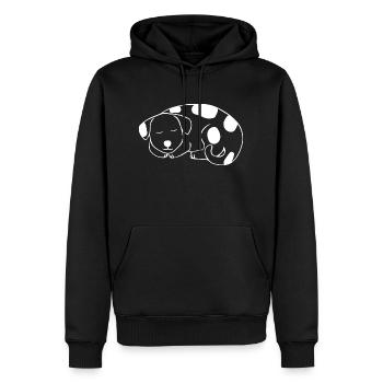 Hund Dog - Männer Premium Bio Hoodie - Schwarz - Vorne - Nico (187cm)