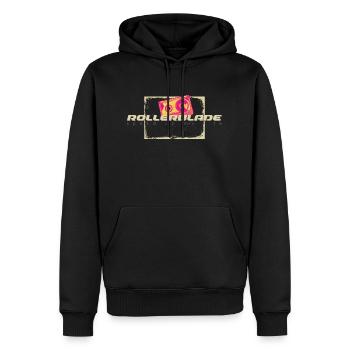 80s tape rollerblader - Männer Premium Bio Hoodie - Schwarz - Vorne - Nico (187cm)