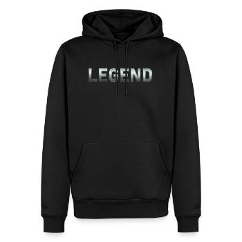 Legend - Men’s Premium Organic Hoodie - black - Front - Nico (187cm)