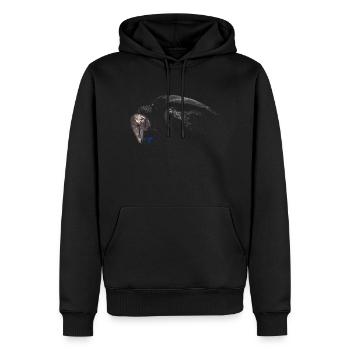 Der schreckliche Geier mit dem roten Auge - Männer Premium Bio Hoodie - Schwarz - Vorne - Nico (187cm)