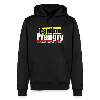 Citation amusante de Prangry - Sweat à capuche Premium bio Homme - noir - Devant - Nico (187cm)