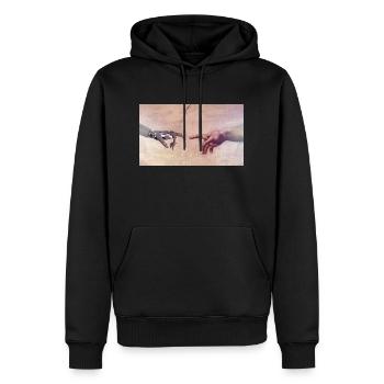 Hand des Roboters - Männer Premium Bio Hoodie - Schwarz - Vorne - Nico (187cm)