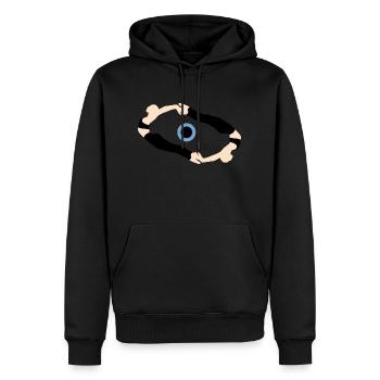 Auge - Männer Premium Bio Hoodie - Schwarz - Vorne - Nico (187cm)