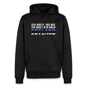Estland Lustiger Spruch Geschenk - Männer Premium Bio Hoodie - Schwarz - Vorne - Nico (187cm)