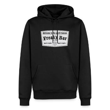 Freaks Bar Licht - Männer Premium Bio Hoodie - Schwarz - Vorne - Nico (187cm)