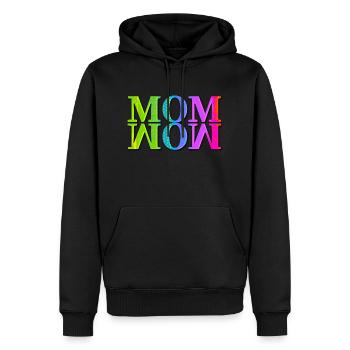 Mama Mom Wow Mothers Day Funny Cute Family Mother - Men’s Premium Organic Hoodie - black - Front - Nico (187cm)