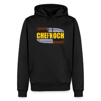 Chefkoch - Männer Premium Bio Hoodie - Schwarz - Vorne - Nico (187cm)