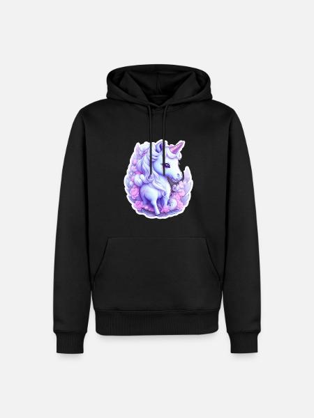Cute unicorn - Men’s Premium Organic Hoodie - black