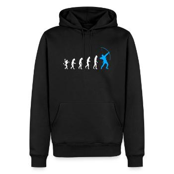 Archery Evolution Archer - Men’s Premium Organic Hoodie - black - Front - Nico (187cm)