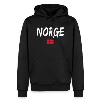 Norwegen Norwegische Flagge - Männer Premium Bio Hoodie - Schwarz - Vorne - Nico (187cm)