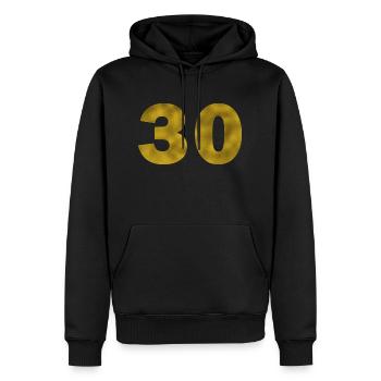 Geburtstag 30 Jahre - Männer Premium Bio Hoodie - Schwarz - Vorne - Nico (187cm)