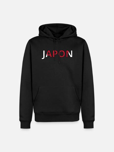 Drapeau Japon - Sweat à capuche Premium bio Homme - noir