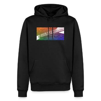 Griffbrett mit Texten - Männer Premium Bio Hoodie - Schwarz - Vorne - Nico (187cm)