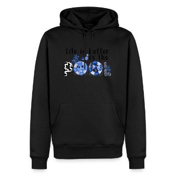 summer lake nature flora art pool sea beach love - Men’s Premium Organic Hoodie - black - Front - Nico (187cm)