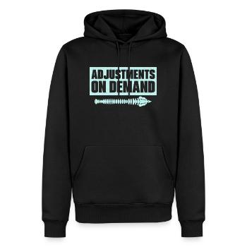Adjustments On Demand Chiropractor Physical Therap - Men’s Premium Organic Hoodie - black - Front - Nico (187cm)