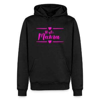 Meilleure maman - Sweat à capuche Premium bio Homme - noir - Devant - Nico (187cm)