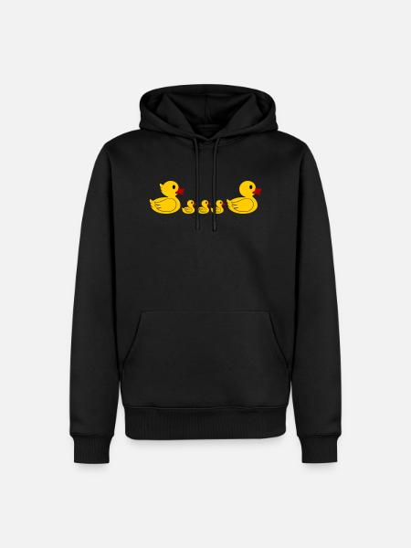 Duck Family 2 - Men’s Premium Organic Hoodie - black