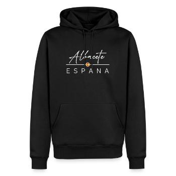 Espagne - Albacete - Espagne - España - Sweat à capuche Premium bio Homme - noir - Devant - Nico (187cm)