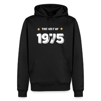 Das Beste von 1975 - Männer Premium Bio Hoodie - Schwarz - Vorne - Nico (187cm)