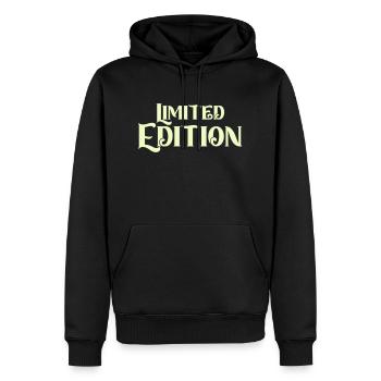 Limited Edition - Men’s Premium Organic Hoodie - black - Front - Nico (187cm)