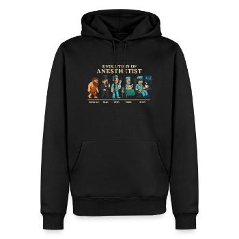 Evolution der Anästhesisten - Männer Premium Bio Hoodie - Schwarz - Vorne - Nico (187cm)