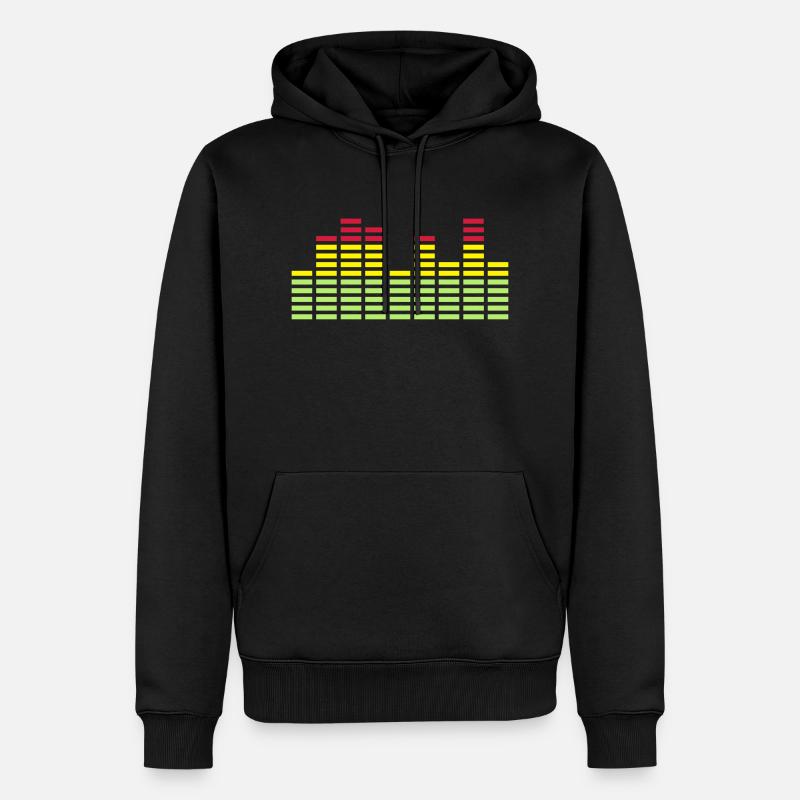 Leuchtbalken - Männer Premium Bio Hoodie - Schwarz