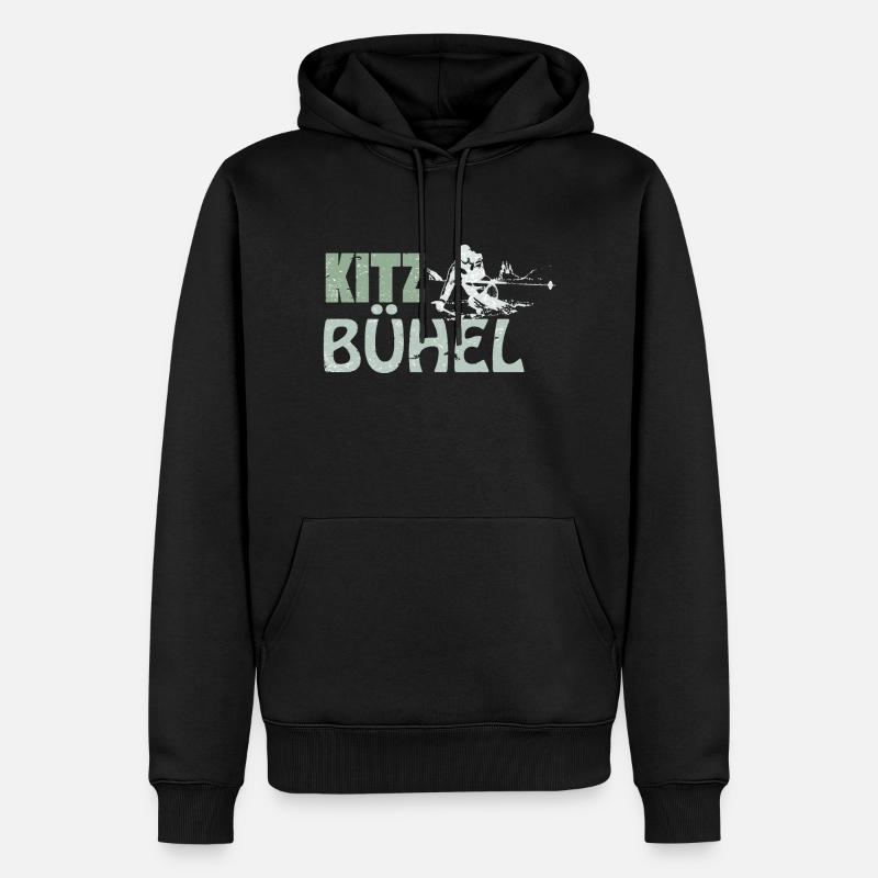 Ski ski ski vacances Kitzbühel - Sweat à capuche Premium bio Homme - noir