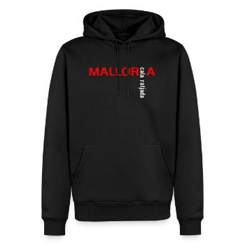 Mallorca - Cala Ratjada - Männer Premium Bio Hoodie - Schwarz - Vorne - Nico (187cm)