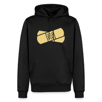 Band-aid - Men’s Premium Organic Hoodie - black - Front - Nico (187cm)