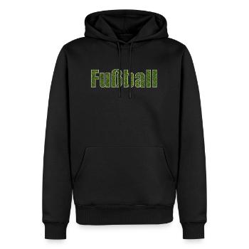 Fussball - Männer Premium Bio Hoodie - Schwarz - Vorne - Nico (187cm)