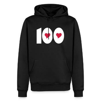 ★ Nummer Hundert 100-Best Jersy Number & Best Age ★ - Männer Premium Bio Hoodie - Schwarz - Vorne - Nico (187cm)