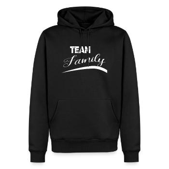 noir drôle citation idée cadeau déclaration d'amour humour - Sweat à capuche Premium bio Homme - noir - Devant - Nico (187cm)