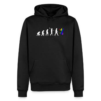 Paramor, Pride Light - Men’s Premium Organic Hoodie - black - Front - Nico (187cm)