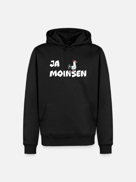 Ja Moinsen - Möwe - Männer Premium Bio Hoodie - Schwarz