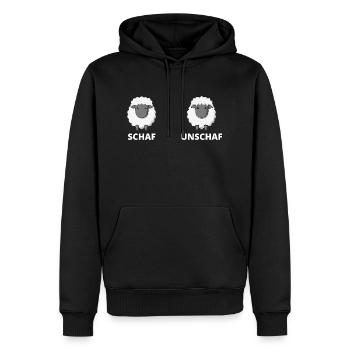 Schäfchen Schaf Unschaf Schafbock Schaffell - Männer Premium Bio Hoodie - Schwarz - Vorne - Nico (187cm)