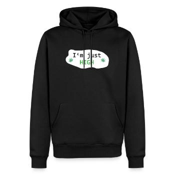Weed - Männer Premium Bio Hoodie - Schwarz - Vorne - Nico (187cm)
