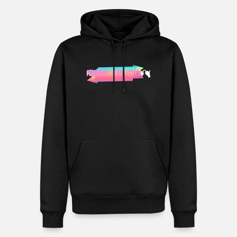 feministe a paillettes - Sweat à capuche Premium bio Homme - noir
