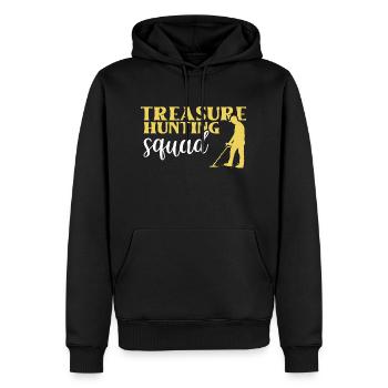 Schatzsucher Schatzsuche Metaldetektor - Männer Premium Bio Hoodie - Schwarz - Vorne - Nico (187cm)