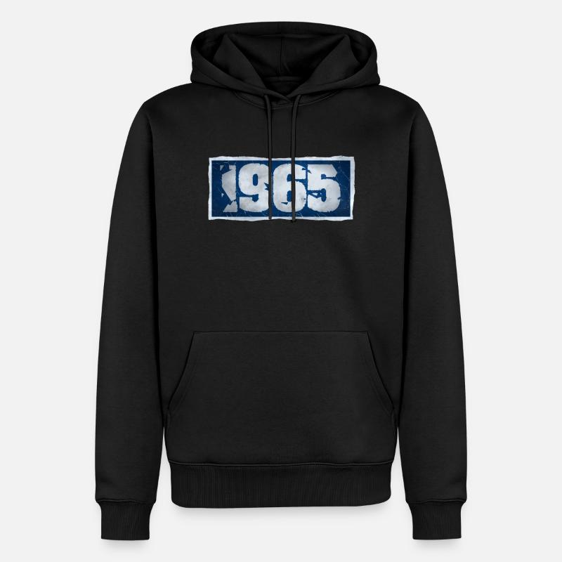 1965 - Sweat à capuche Premium bio Homme - noir