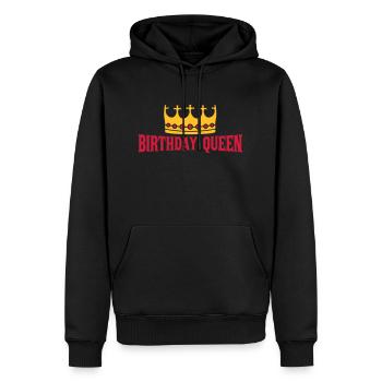 Birthday Queen Party Logo - Männer Premium Bio Hoodie - Schwarz - Vorne - Nico (187cm)