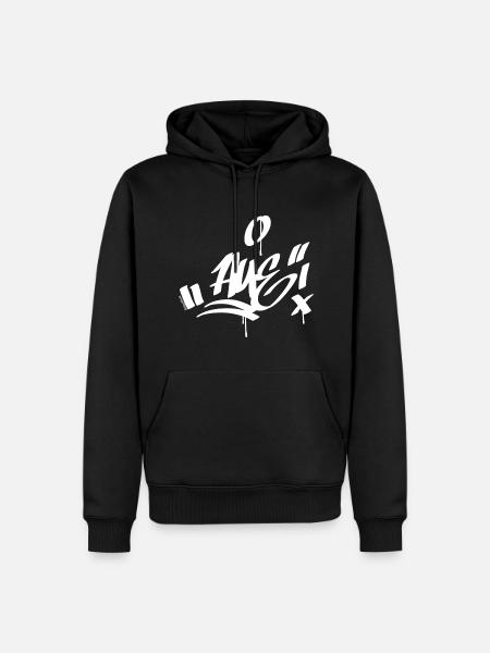 Aue T Shirt Graffiti - Männer Premium Bio Hoodie - Schwarz