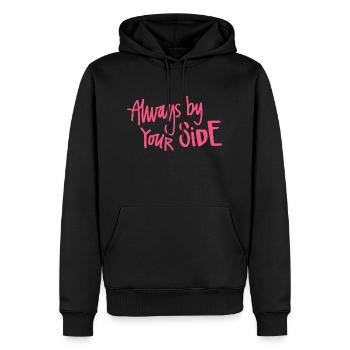 Always by Your SIDE Pink - Männer Premium Bio Hoodie - Schwarz - Vorne - Nico (187cm)