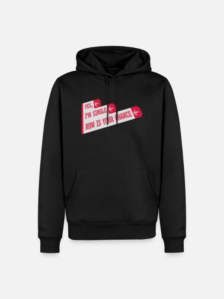 single now your chance - Männer Premium Bio Hoodie - Schwarz