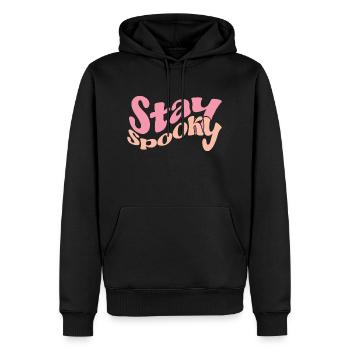 Halloween PNG PINK STAYSPOOKY - Men’s Premium Organic Hoodie - black - Front - Nico (187cm)