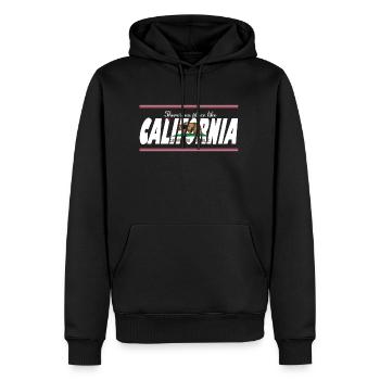 Kein Ort Kalifornien - Männer Premium Bio Hoodie - Schwarz - Vorne - Nico (187cm)