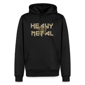 métal lourd - Sweat à capuche Premium bio Homme - noir - Devant - Nico (187cm)