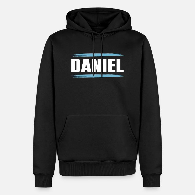 Daniel - Männer Premium Bio Hoodie - Schwarz