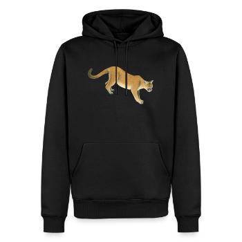 Berglöwe - Sweat à capuche Premium bio Homme - noir - Devant - Nico (187cm)